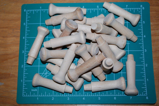 2-1/8" Unfinished Hardwood Shaker / Coat / Hat Peg 25pc Packs Lot #SP02