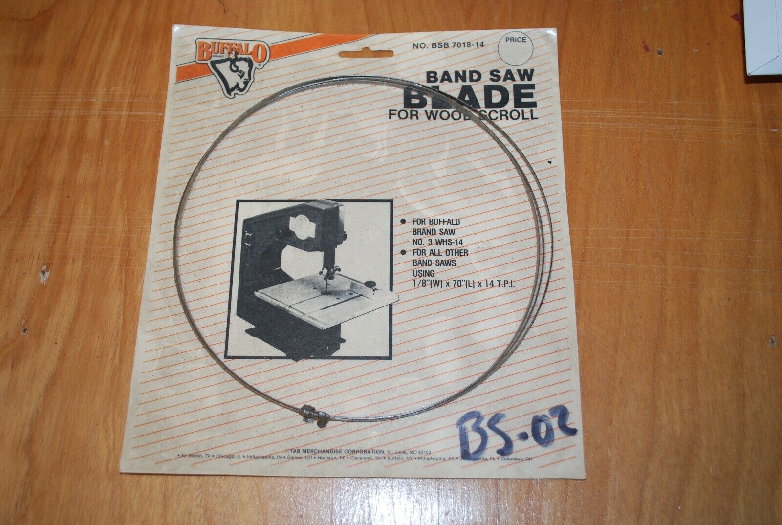 70" x 1/8" 14 TPI Scrolling Band Saw Blade - Buffalo BSB-7018-14 - NOS - BS-02