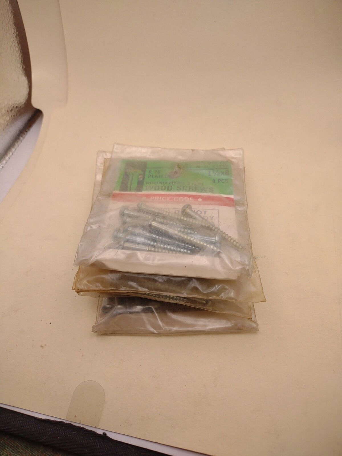 #8 x 1-1/2" Slotted Round Head Reed & Prince Wood Screws (40pcs) NOS Lot RP096