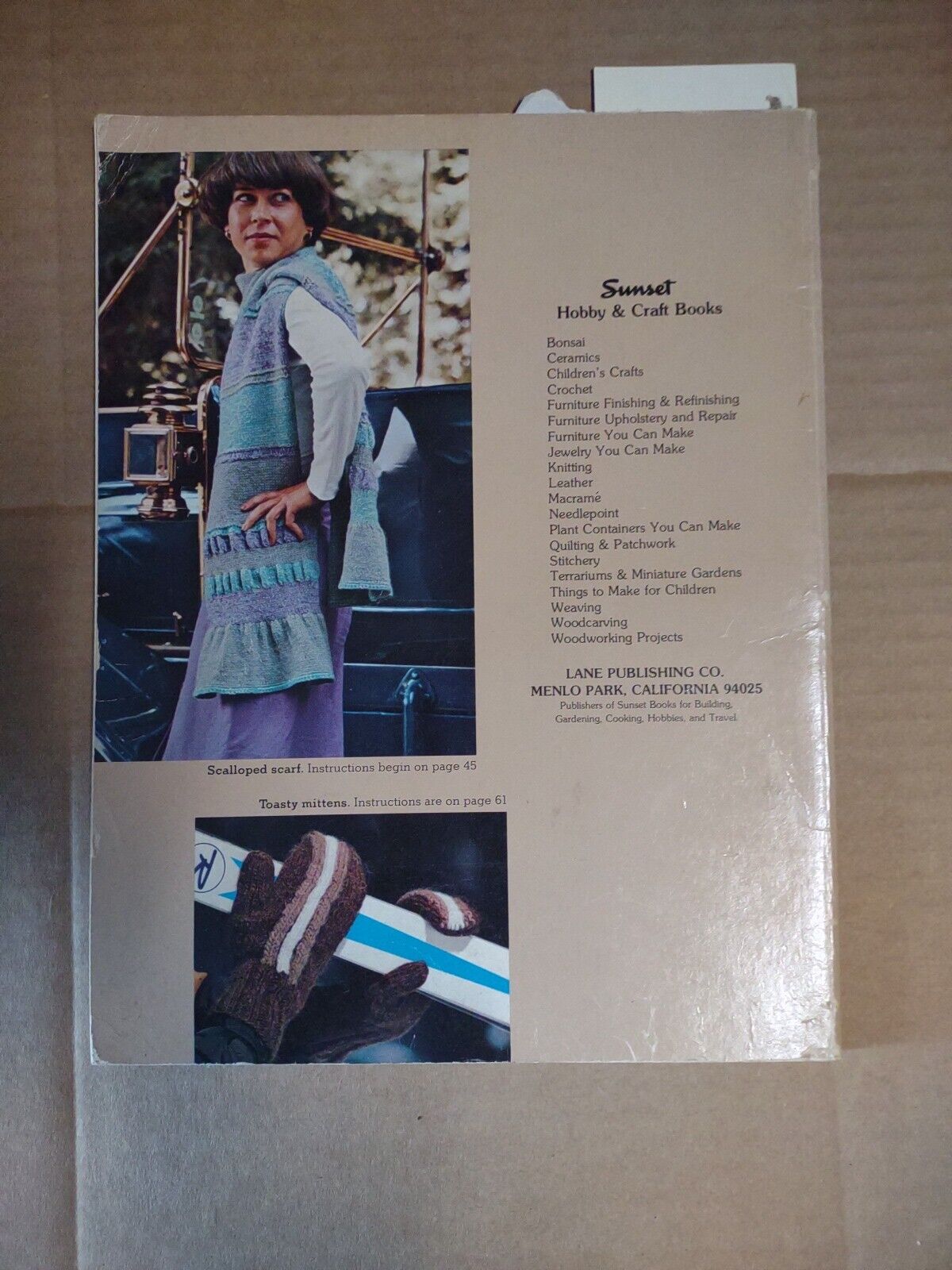 Knitting Techniques and Projects Sunset Book Robyn Shotwell  Vtg 1978 #ref008