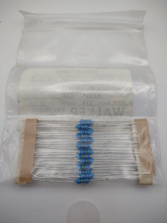 Walker 6.04K 1/4 Watt 1% MF55C 6041F Metal Film Resistors Pack lot qty (25) 13