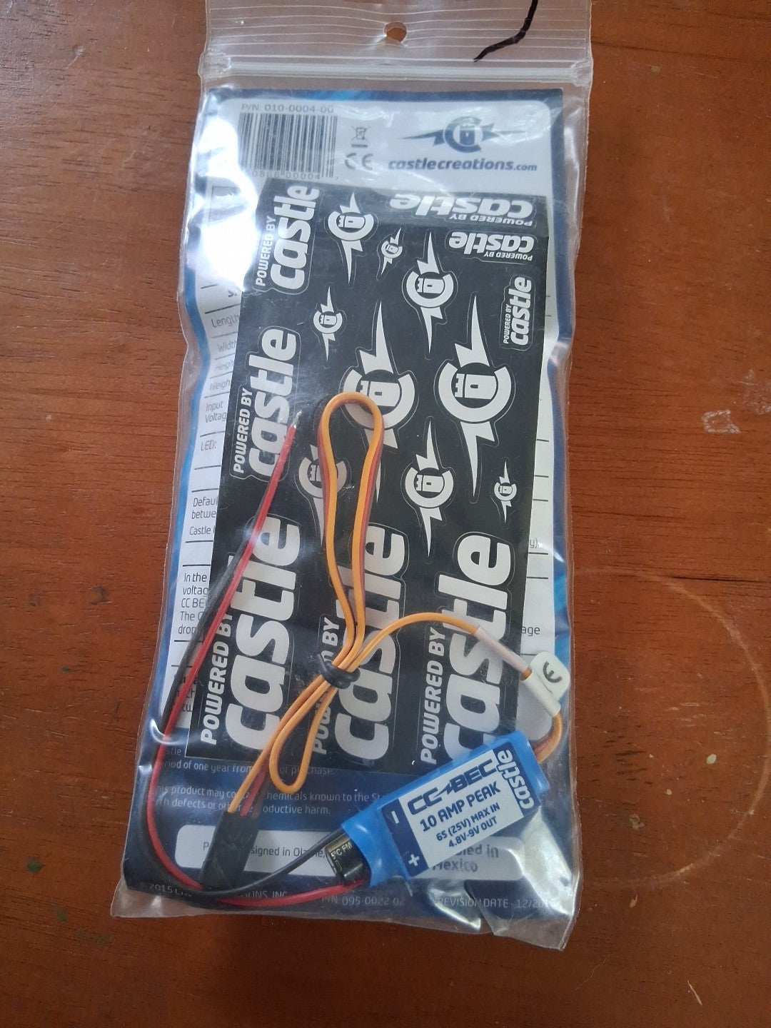 Castle RC 10A CC BEC RX Battery Eliminator new in package - 80N-030