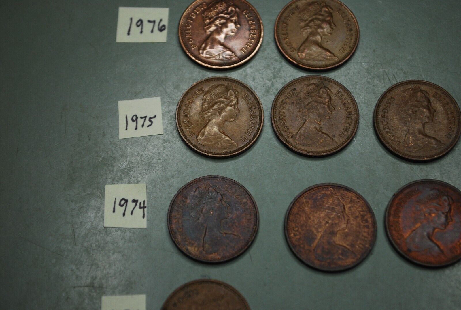 Lot of (22) 1971-1979 British UK 1p New Penny Coins