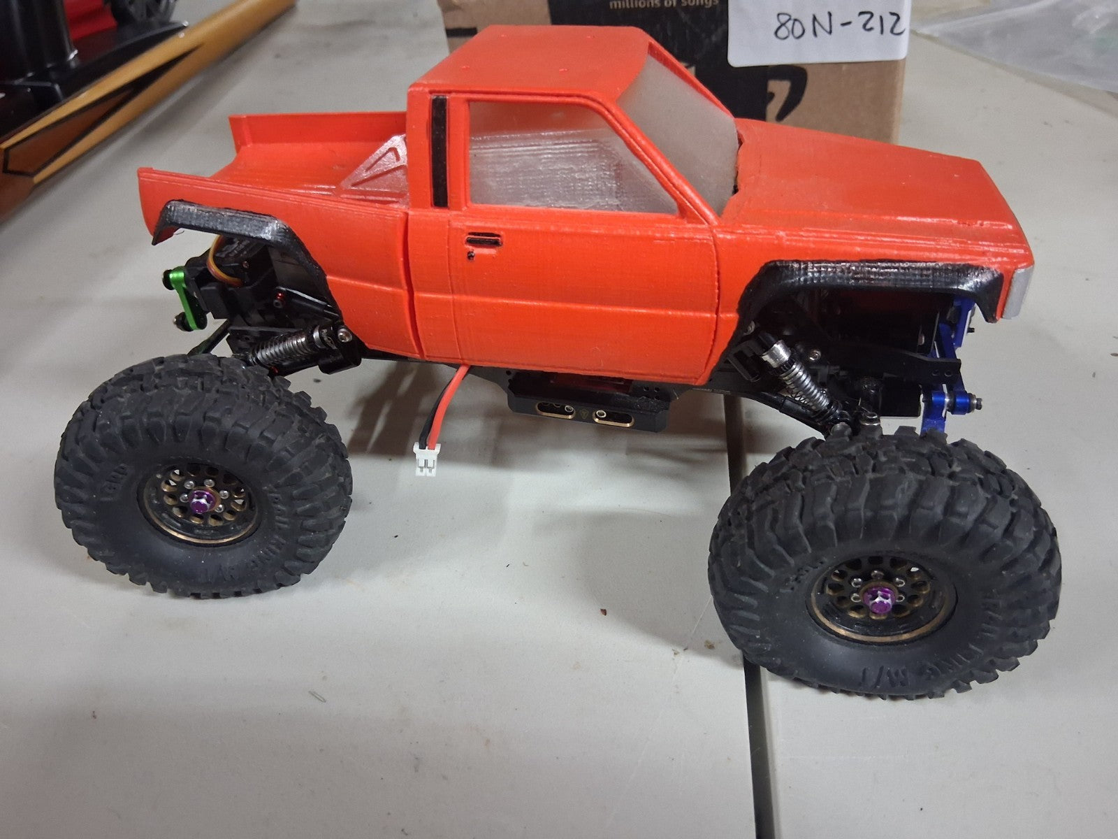 Highly Upgraded HEAVY SCX24 Crawler - All metal, 4WS, custom body - 80N-212