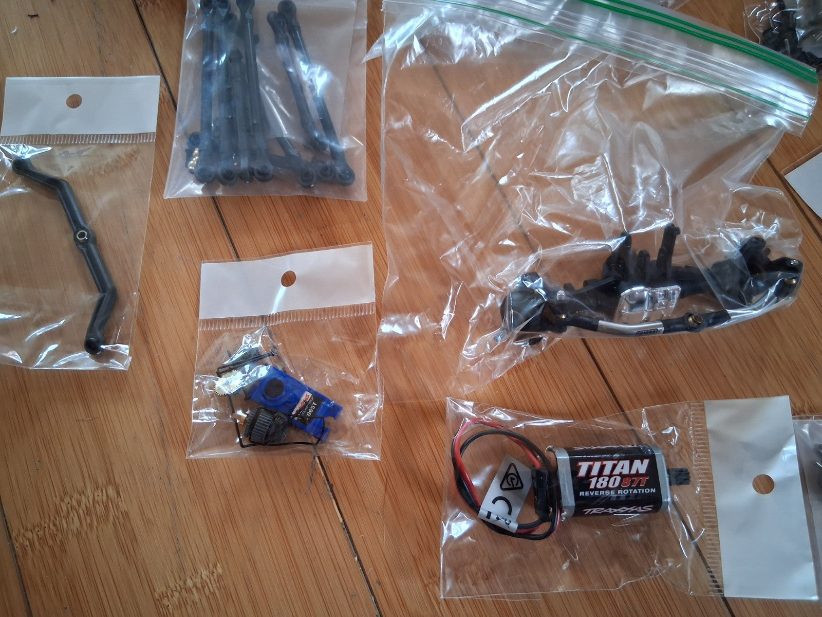 Huge lot of Traxass TRX4M Crawler Parts, Upgrades, Trailer, Bearings + - 80N-210