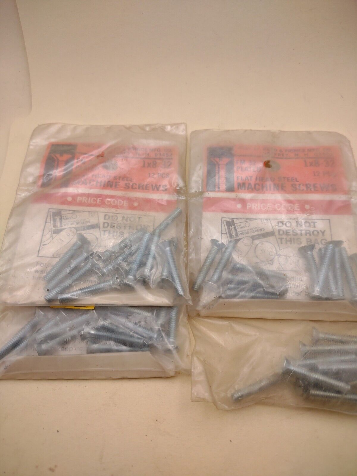 #8-32 x 1" Slotted Flat Head Reed & Prince Machine Screws (48pcs) Lot RP148