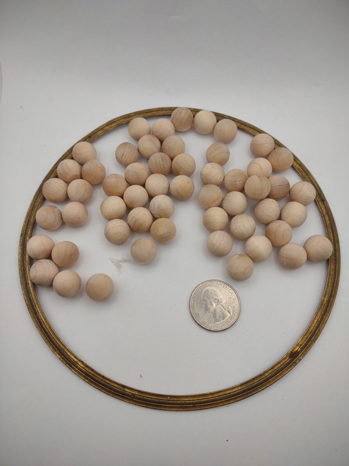 1/2" Dia. Unfinished Wood Round Ball Spheres 50pc Packs Lot #WS06