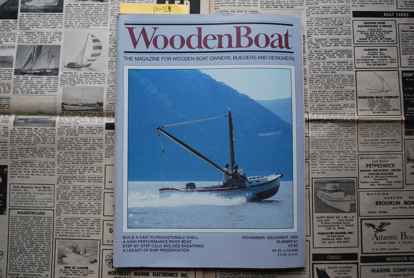 WoodenBoat Magazine "Fast Plywood Single Shell" Nov / Dec 1984 No. 61 - M-018