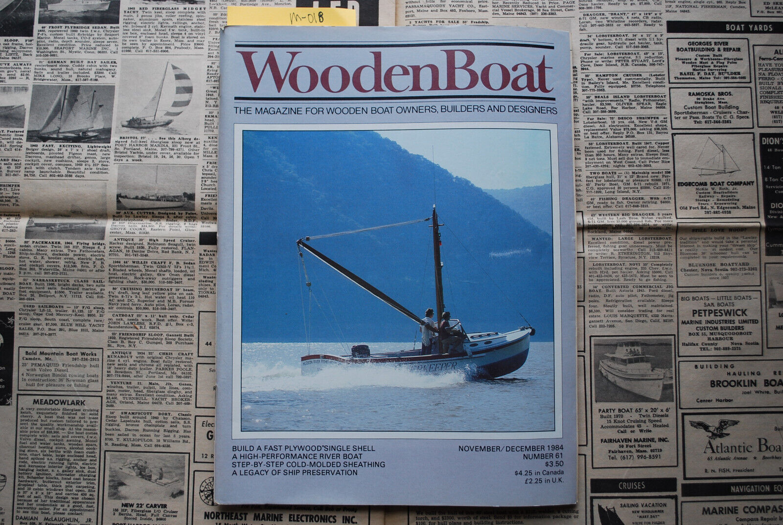 WoodenBoat Magazine "Fast Plywood Single Shell" Nov / Dec 1984 No. 61 - M-018