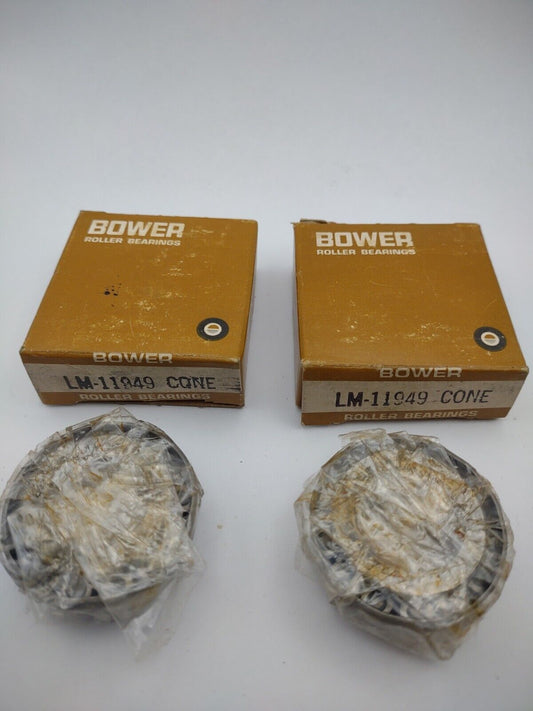 Bower USA LM-11949 Bearing Cone NOS Pair Lot of (2) #B013