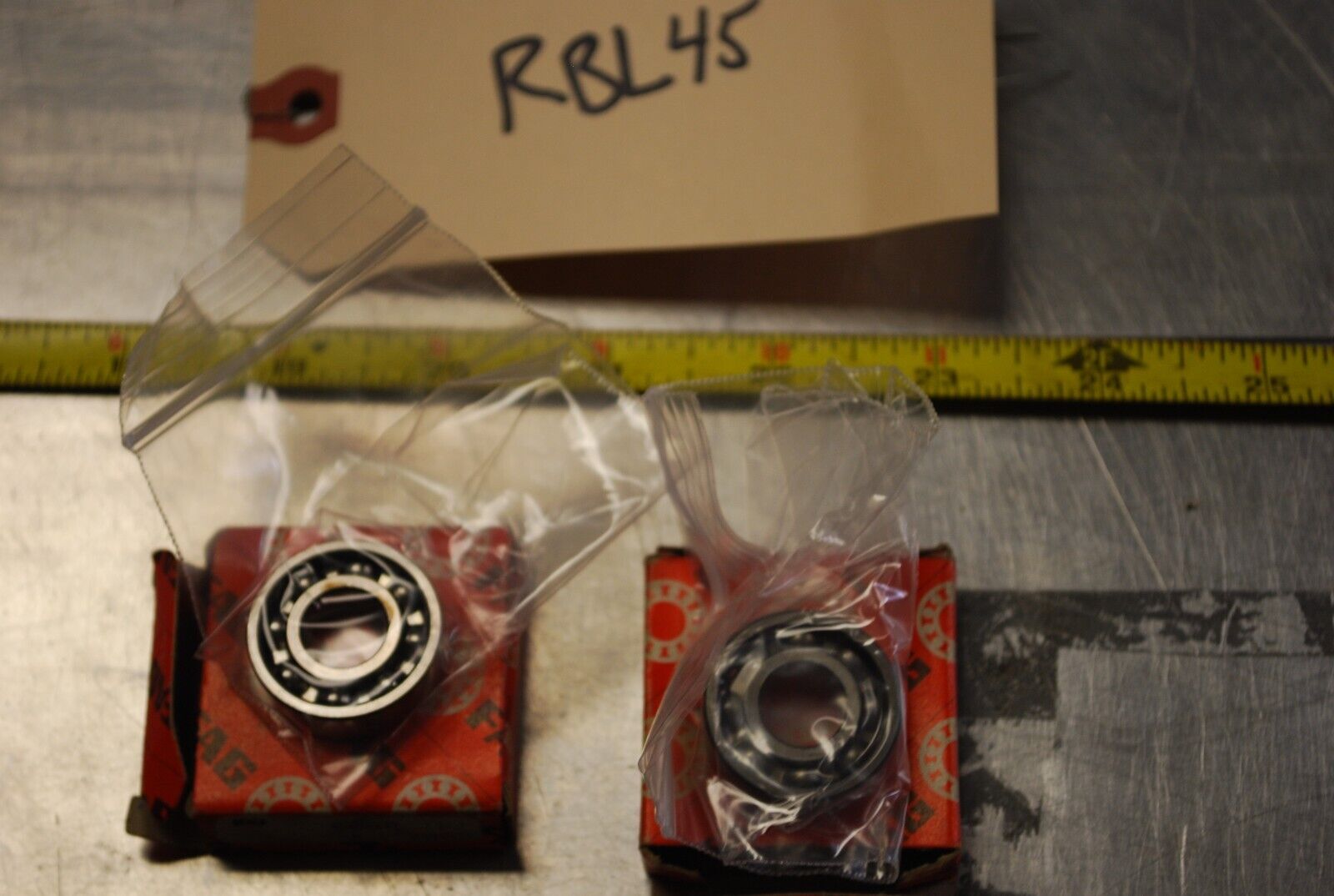 FAG 6001 C3 Ball Bearings - Lot of Qty (2) NOS - RBL045