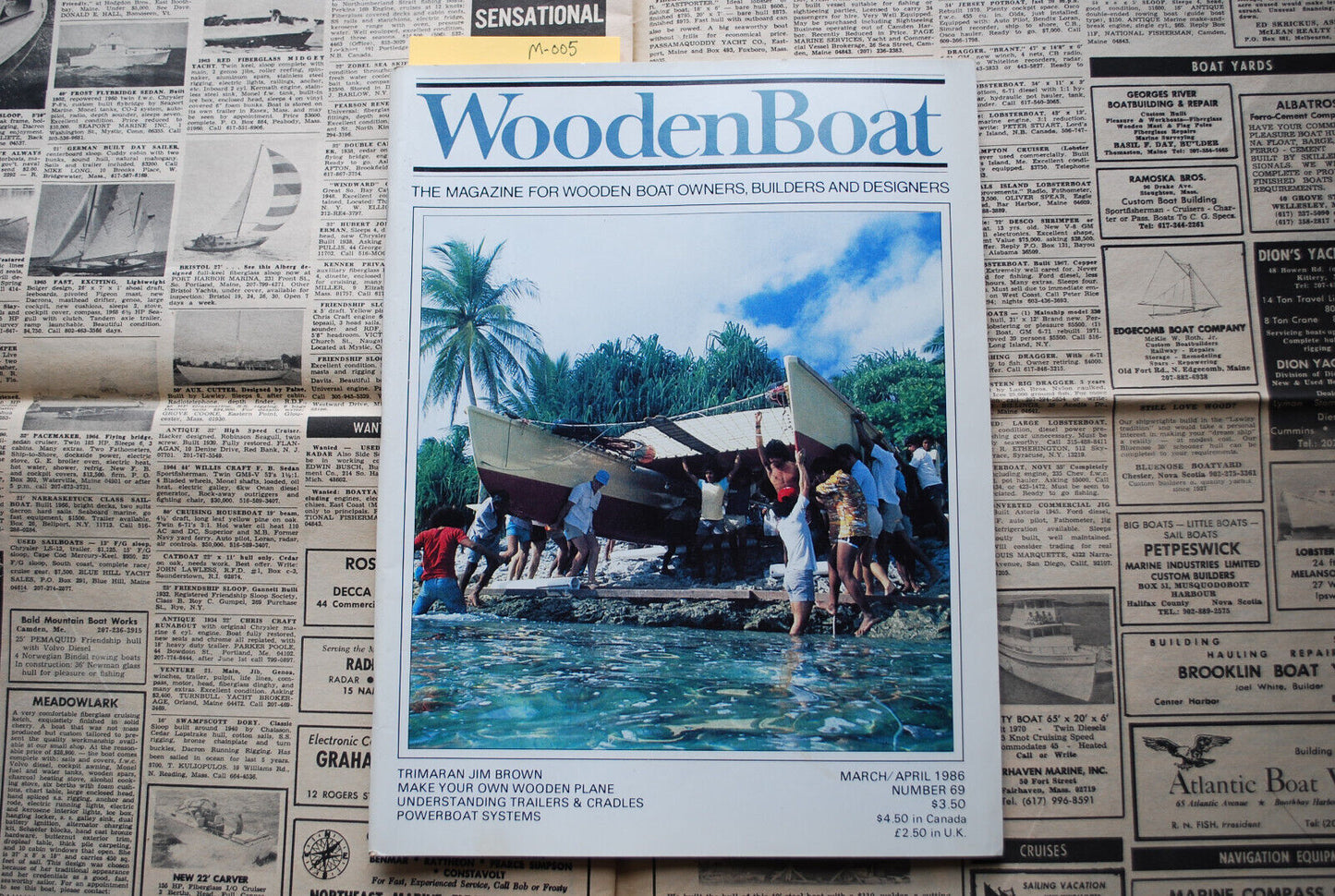 WoodenBoat Magazine "Make Your Own Wooden Plane" Mar / April 1986 No. 69 - M-005